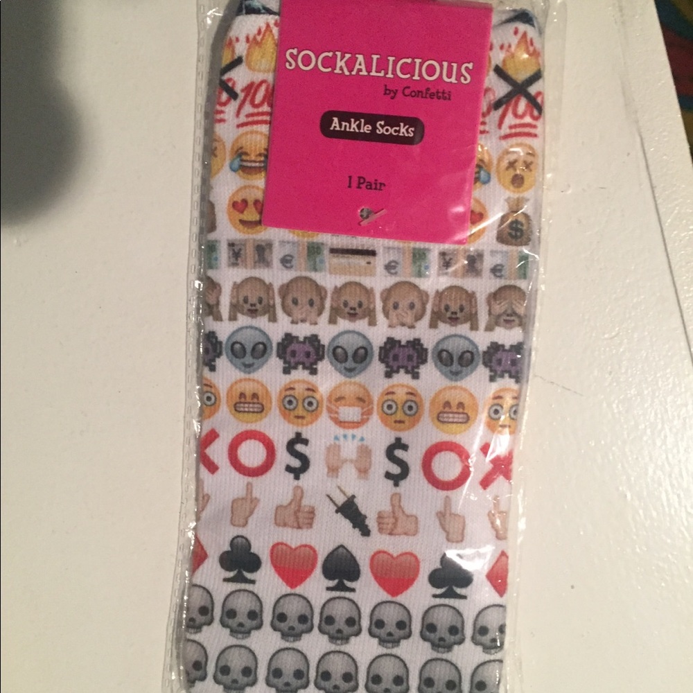 Cute emoji socks New never worn
